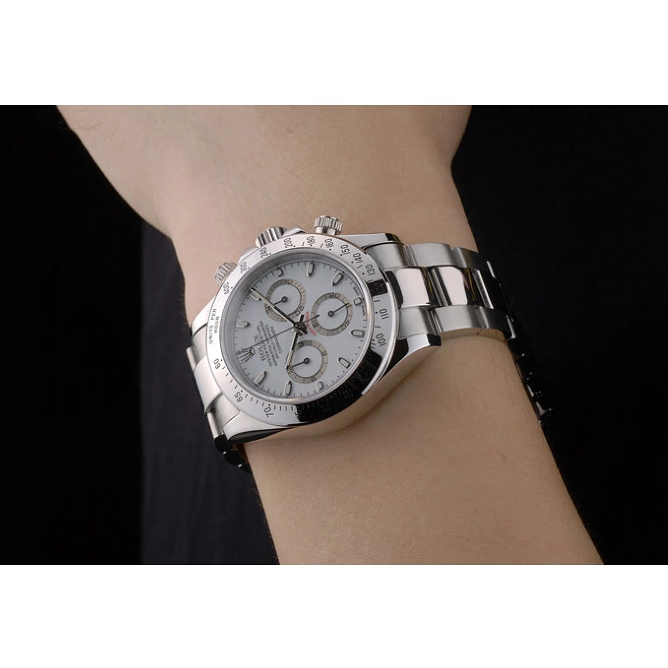 Aaa replica 80297 White Steel Daytona Rolex Swiss Bracelet Stainless Dial 0627